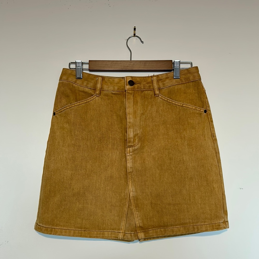 Guess Mustard A-Line Jean Skirt